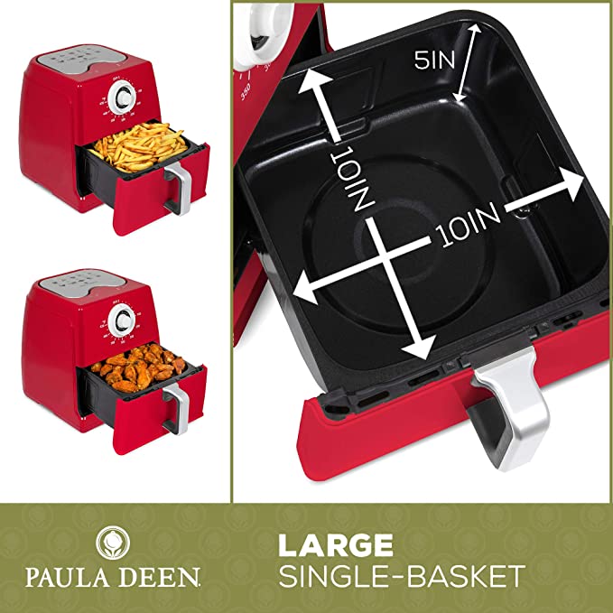 Paula Deen 1700W 8.5qt. Ceramic Nonstick XXL Air Fryer RED