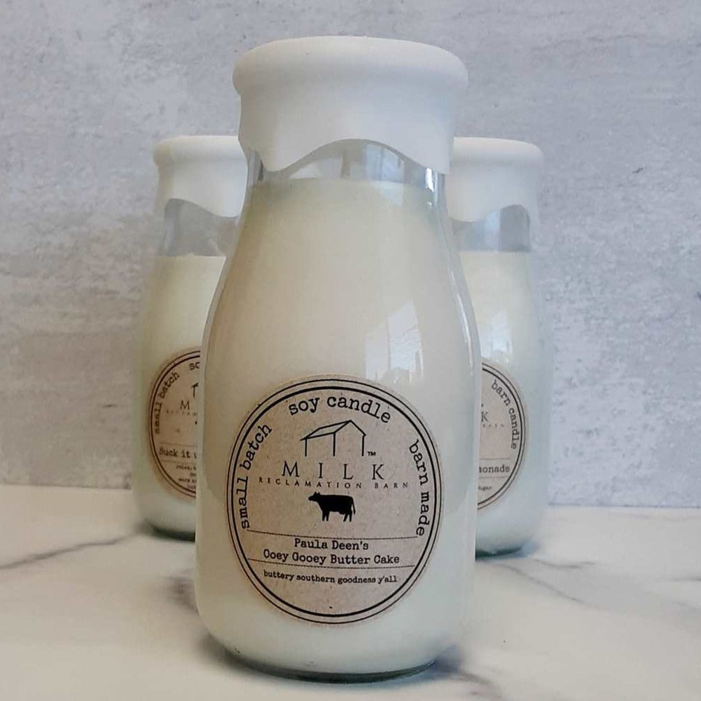 Milk Bottle Candle, Milk Reclamation Barn
