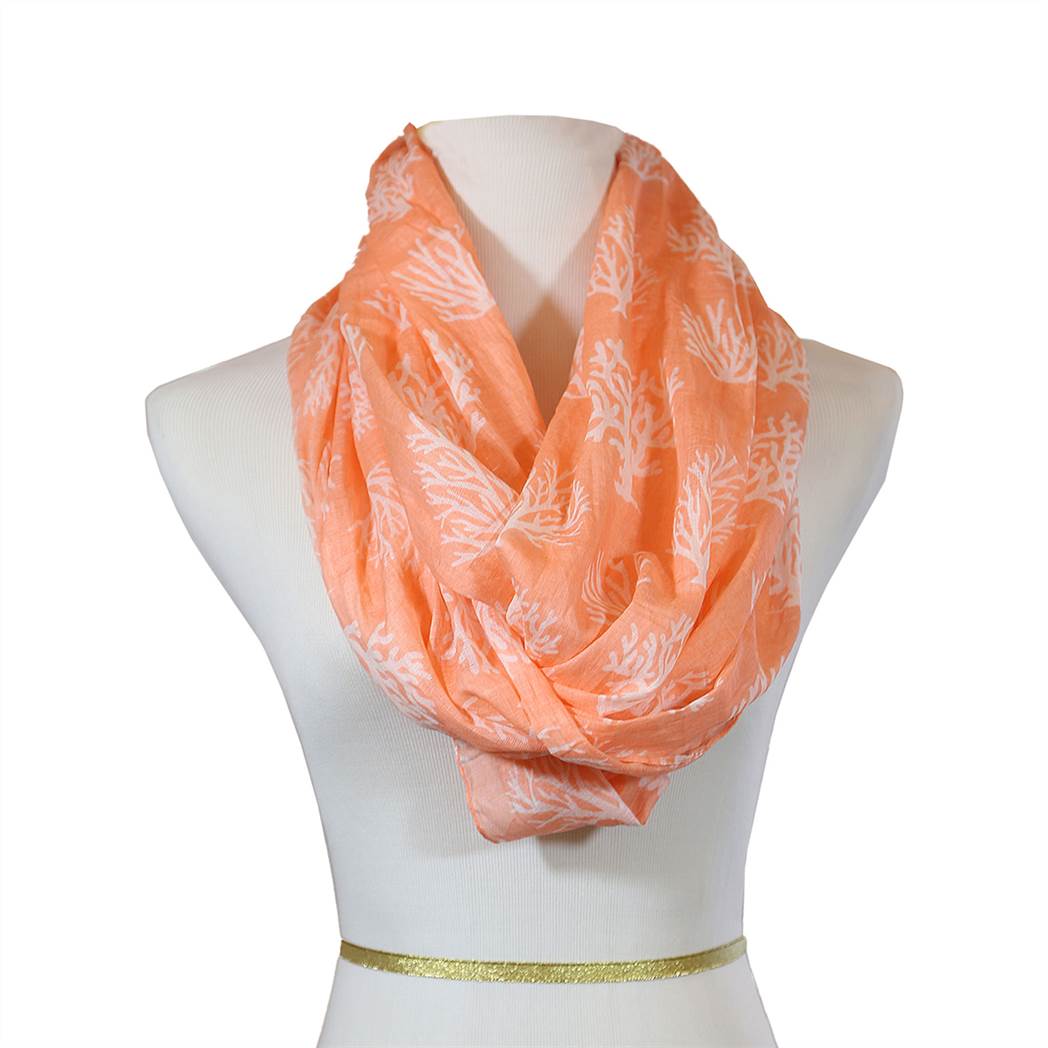 Coral Infinity Scarf –