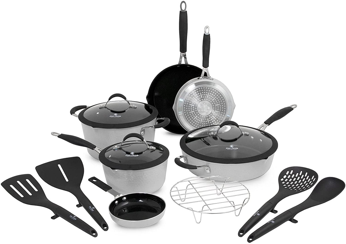Paula Deen 4-Piece Non-Stick Stainless Steel Cookware Set 