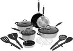 Paula Deen Family's New Hammered Aluminum Forged Silver 14pc Cookware Set