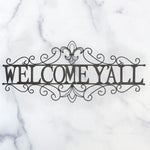 Metal Welcome Y'all Wall Sign