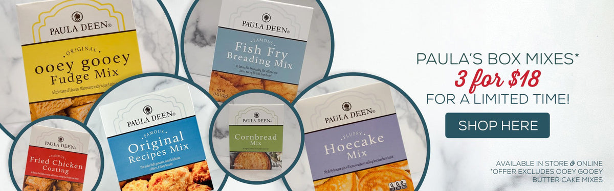 Box Mixes 3 for $18 – PaulaDeenShop.com