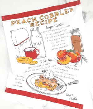 
            
                Load image into Gallery viewer, Peach Cobbler Recipe Towel
            
        