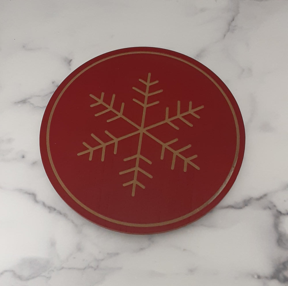 
            
                Load image into Gallery viewer, Lazy Susan Snowflake Tray
            
        
