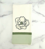 Magnolia Embroidered Waffle Towel