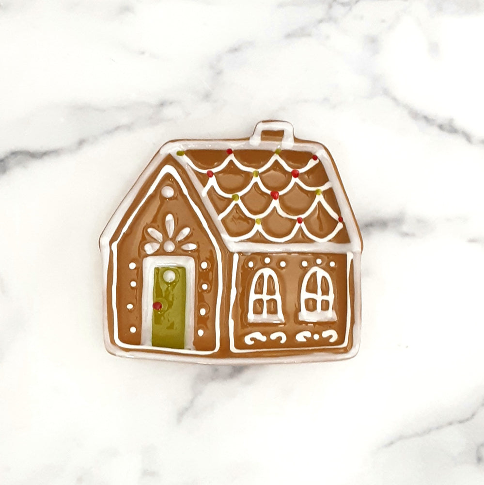 Gingerbread House Shaped Plate