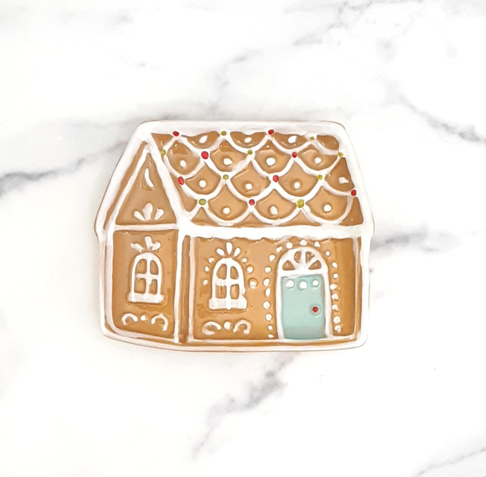 Gingerbread House Shaped Plate