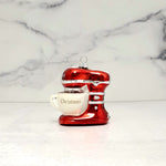 Ornament Glass Mixer Red 4"