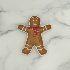 Gingerbread Man with Scarf Tidbit dish