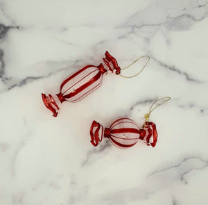 Peppermint Candy Glass Ornament