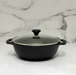 3 QT Cast Iron Braiser with Glass Lid