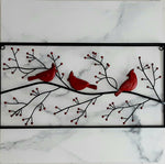 Cardinals On A Branch Wall Art RECTANGLE