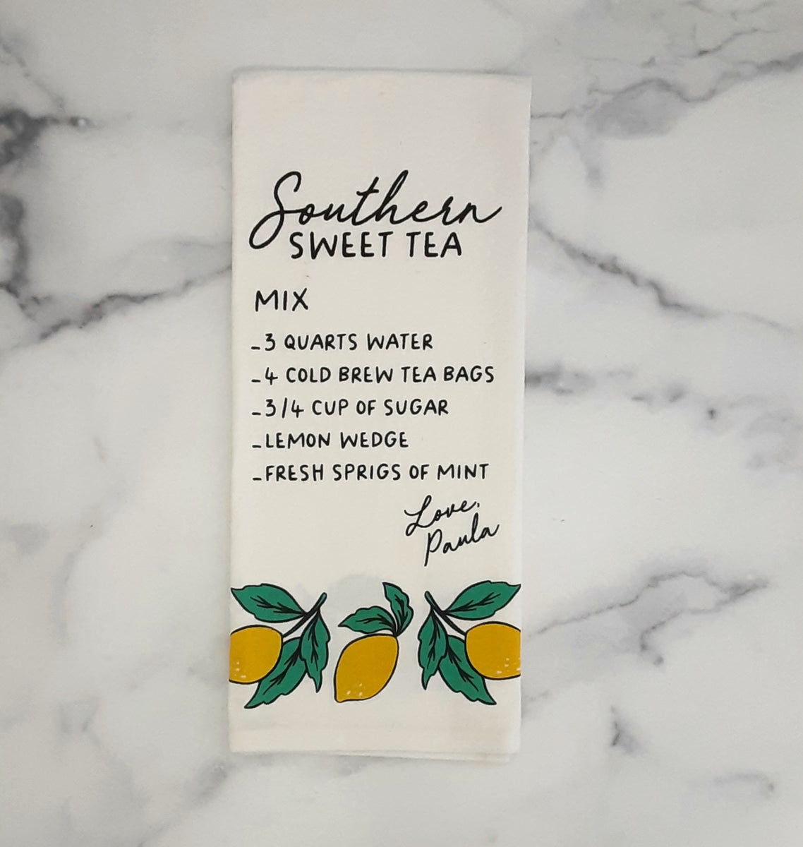 Sweet Tea Recipe Flour Sack Towel – PaulaDeenShop.com