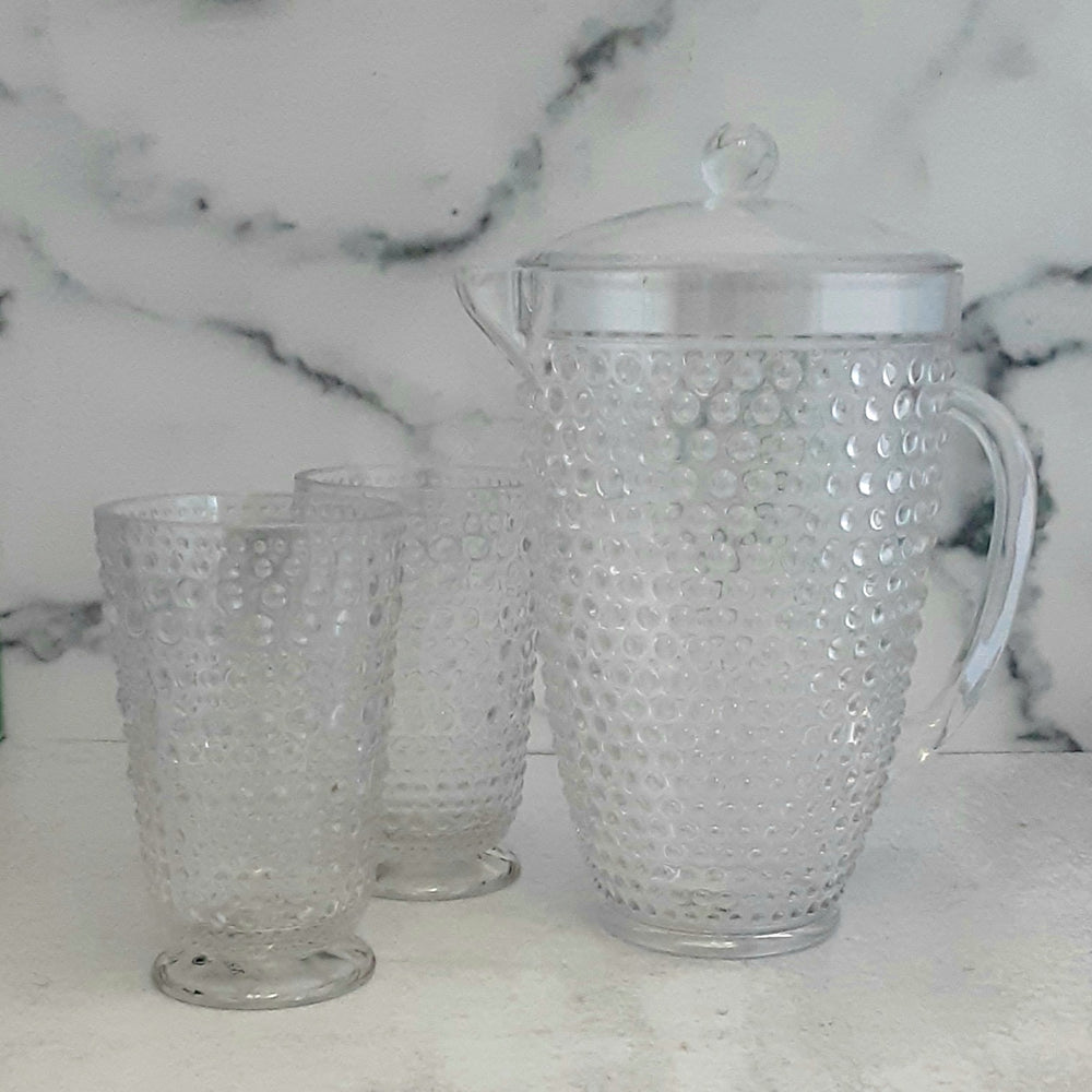 Hobnail Tumbler Tall Clear Acrylic