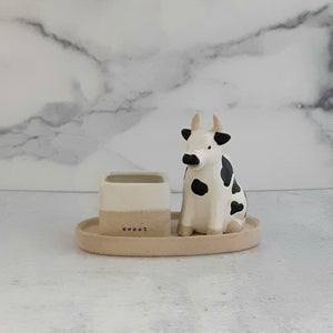 Cow Cream and Sugar Set