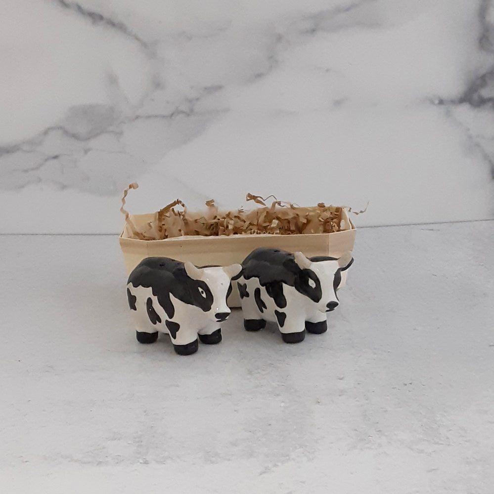 Cows Salt and Pepper Basket