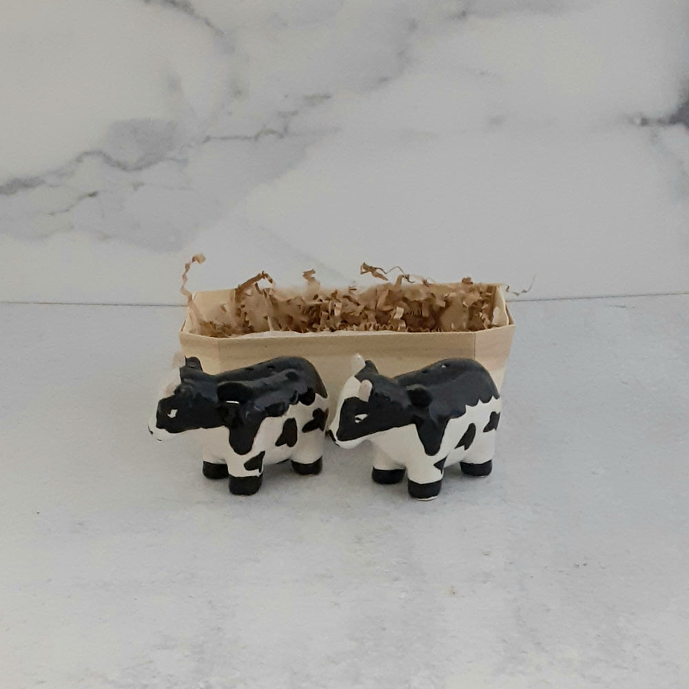 Cows Salt and Pepper Basket