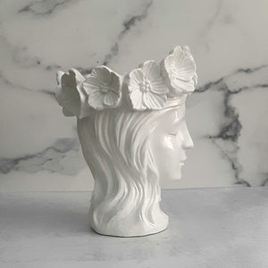 Floral Head Vase 10"