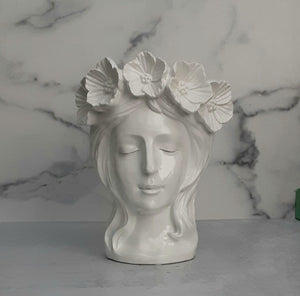 Floral Head Vase 10"