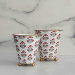 Cache Pot Mughal Floral, set of 2