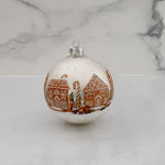 Gingerbread House Glass Ball Ornament 5"