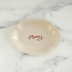 Platter Stoneware Scalloped w/Embossed Edge