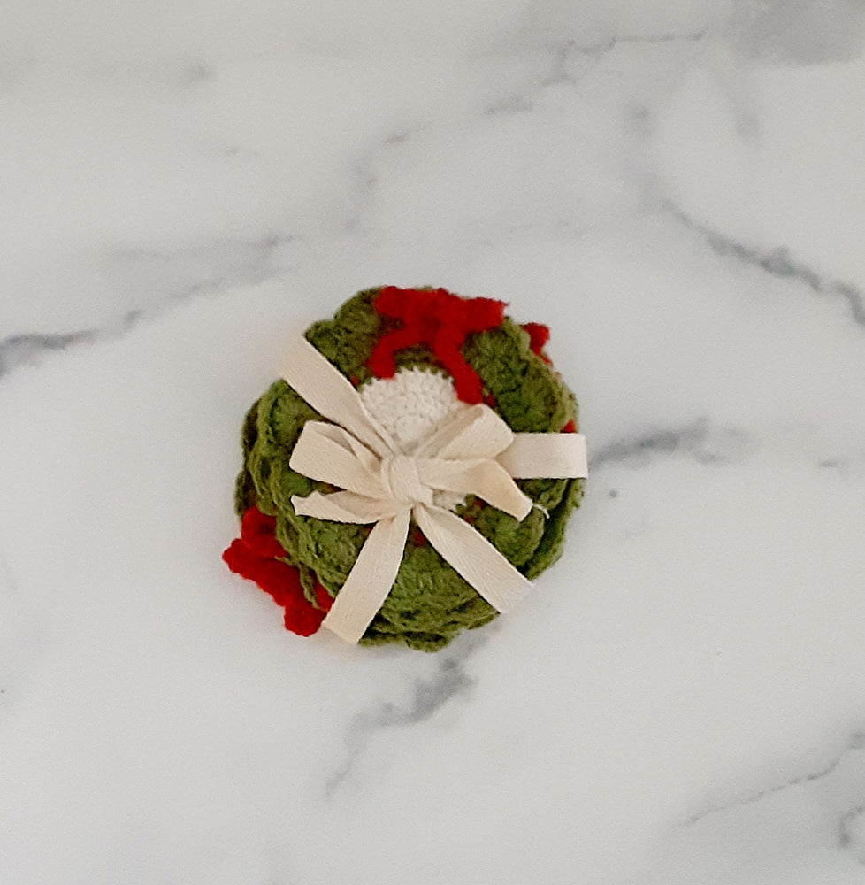 Coasters Crocheted Wreath S/4