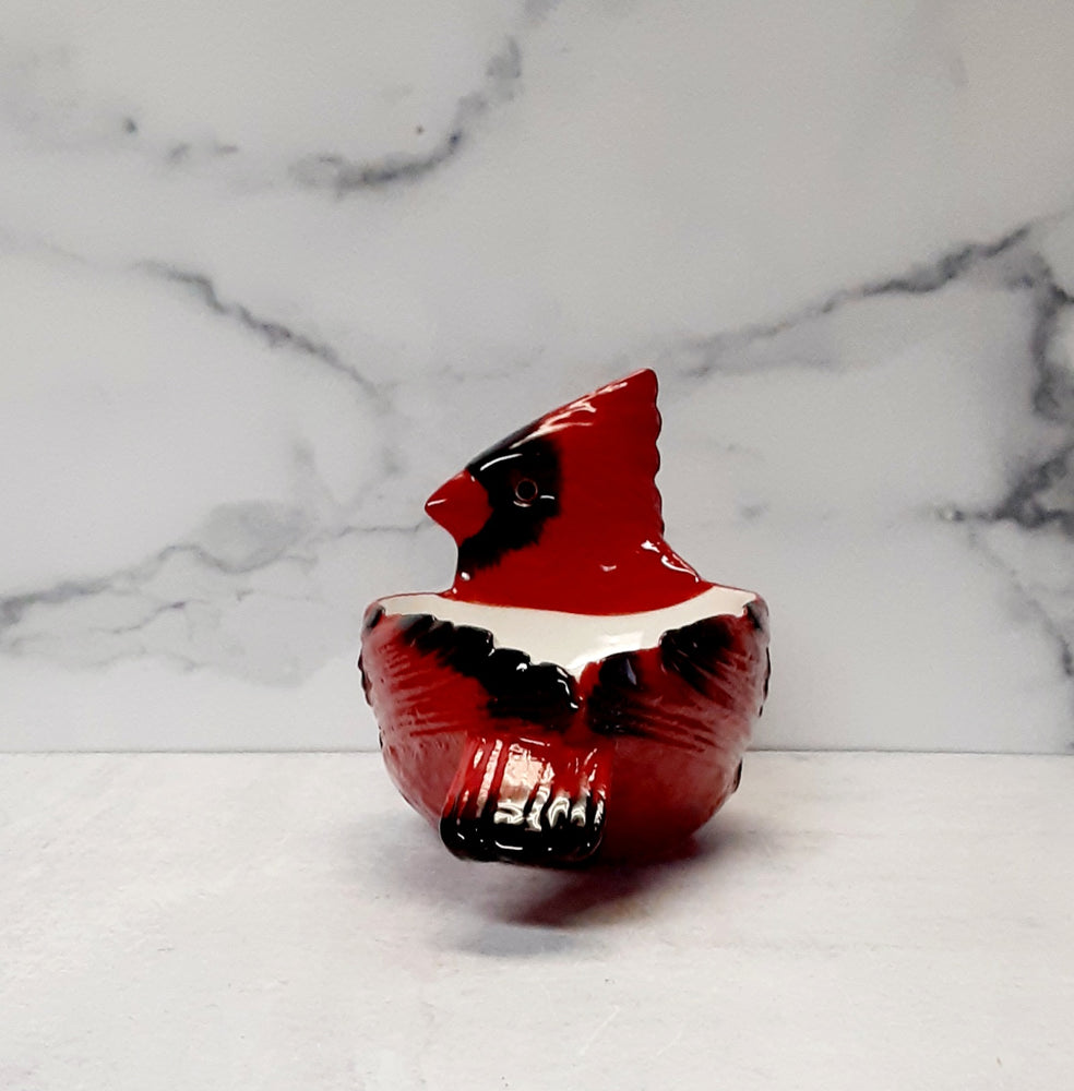 Cardinal Shaped Bowl Stoneware Red/Blk