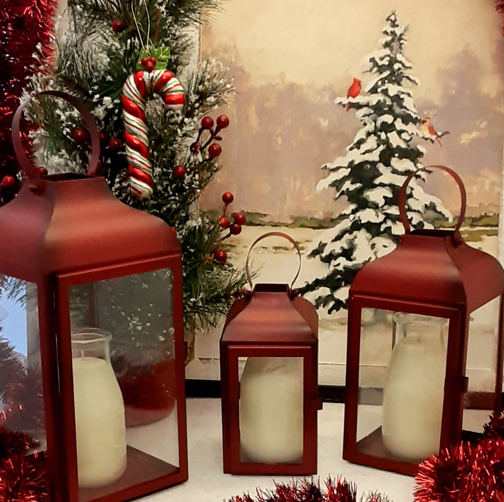 Red Lantern Set S/3 10"/12.75"/16"