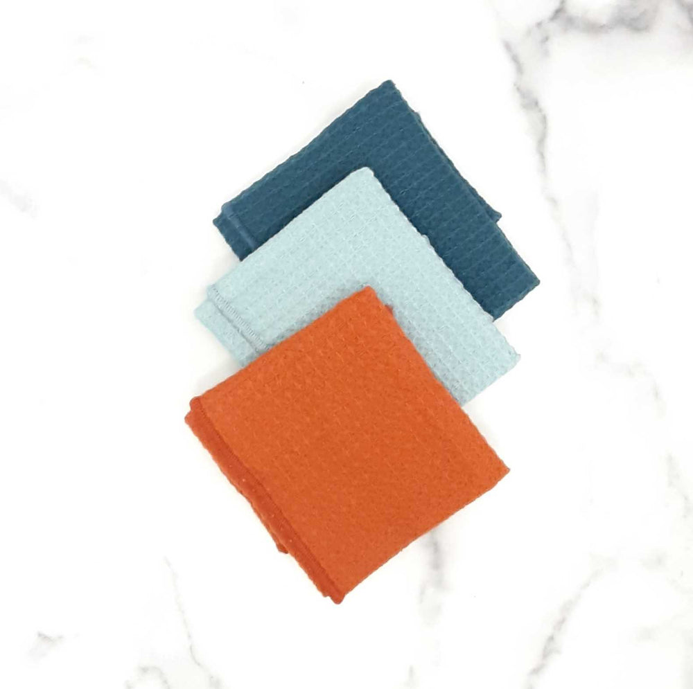 Waffle Dish Cloth Set 3pc