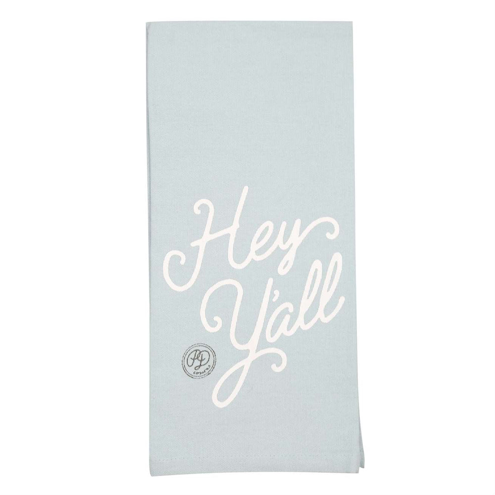 Hey Y'all script towel BLUE