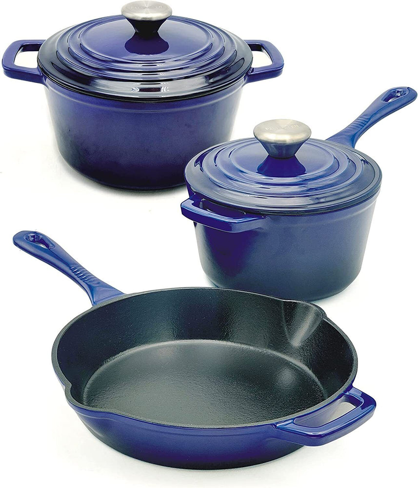 
            
                Load image into Gallery viewer, 5 Piece Cast Iron Non-stick Cookware Set
            
        