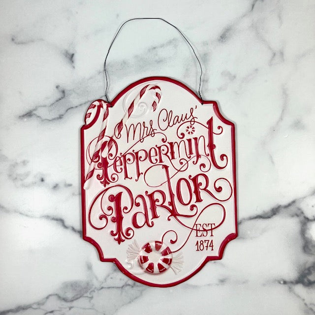 
            
                Load image into Gallery viewer, Peppermint Parlor Sign Ornament 11.75 &amp;quot;
            
        