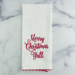 Towel Merry Christmas Embroidered