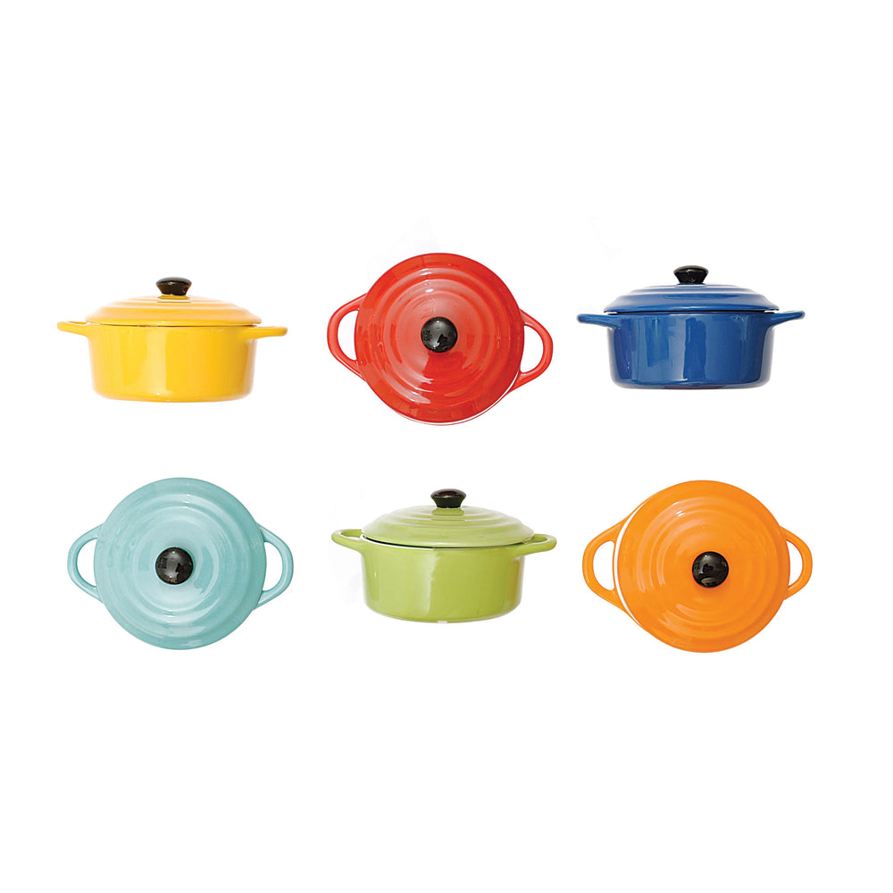 Stoneware Mini Baker with Lid (choice of 6 colors)
