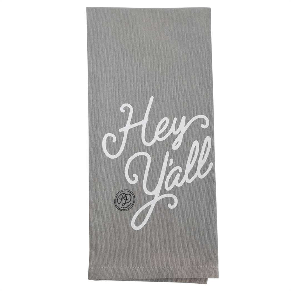 Hey Y'all Gray Towel