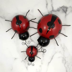 Ladybugs Garden Wall Art (3pc)