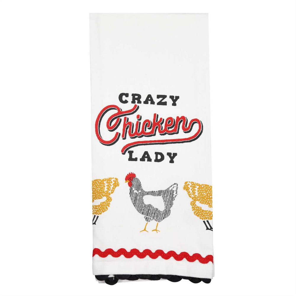 Crazy Chicken Lady Towel