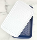 Marinade Tray with Lid BLUE