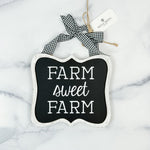 Chalkboard Sign Farm Sweet Farm with ribbon hanger