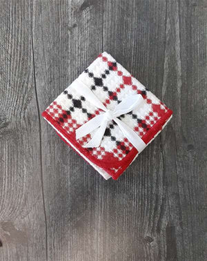 Dish Cloth Red and Black 2pc set