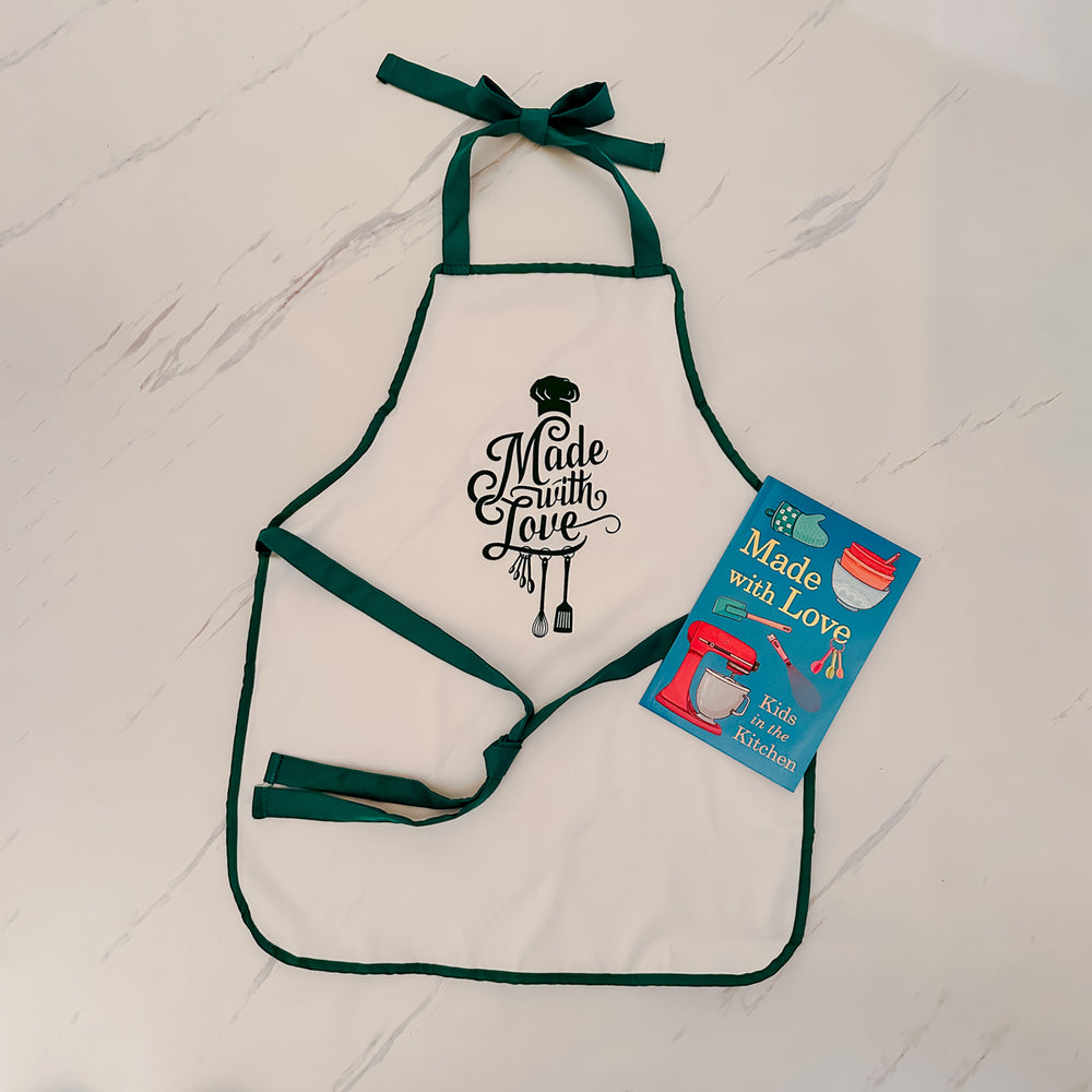Kids Made with Love Cookbook and Apron Set
