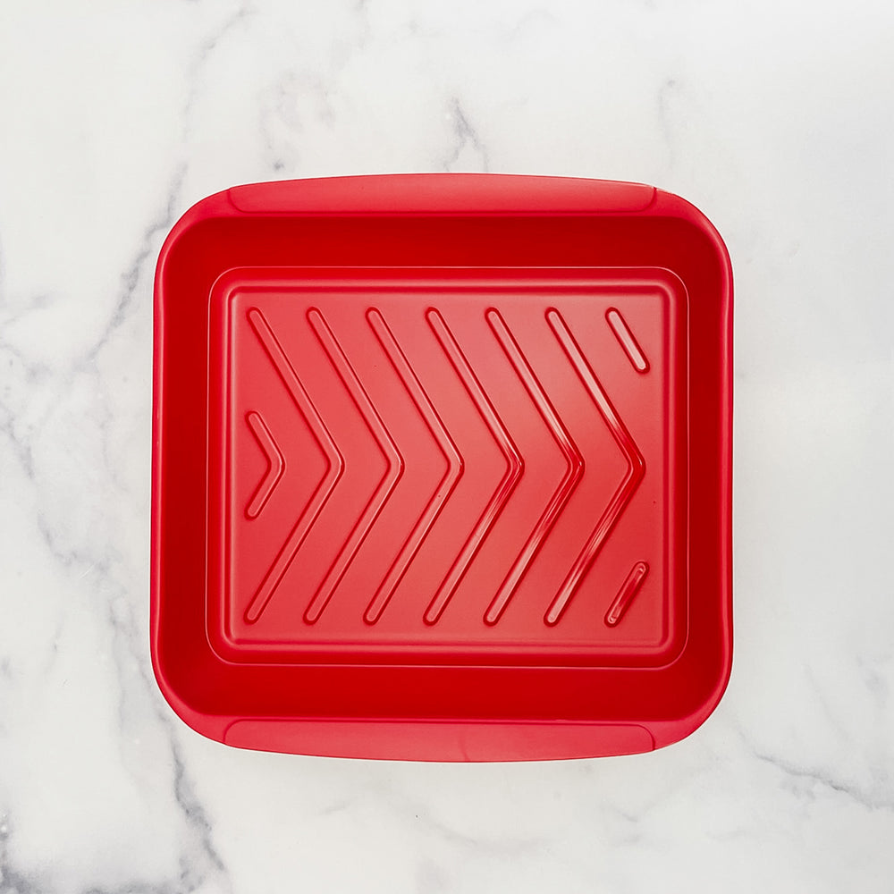 Marinade Tray with Lid RED