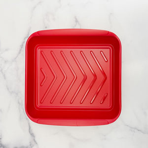 Marinade Tray with Lid RED