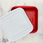 Marinade Tray with Lid RED