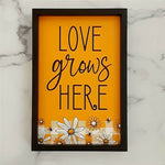 Framed Shadow Box Sign, Love Grows Here