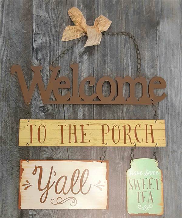 
            
                Load image into Gallery viewer, Welcome to the Porch hanging wall sign
            
        
