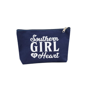 Southern Girl at Heart Canvas Pouch