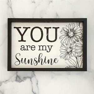 
            
                Load image into Gallery viewer, Framed Shadow Box Sign, You Are my Sunshine w/Daisy
            
        